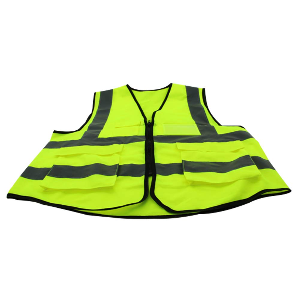 Othmro Safety Vest High Visibility Fluorescent Green 120G warp Knitted Fabric Safety Vests for Men and Women 3pcs
