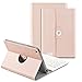 iPad Air 2 Keyboard, COO Wireless Removable Bluetooth Keyboard Case for Apple iPad Air/Air 2 with 360 Degree Rotation and Multi-Angle Stand (Champagne)