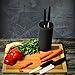 VOOV Professional 5 Piece Pure Ceramic Knife Set with Knife Block, Cutting Board and Matching Sheaths