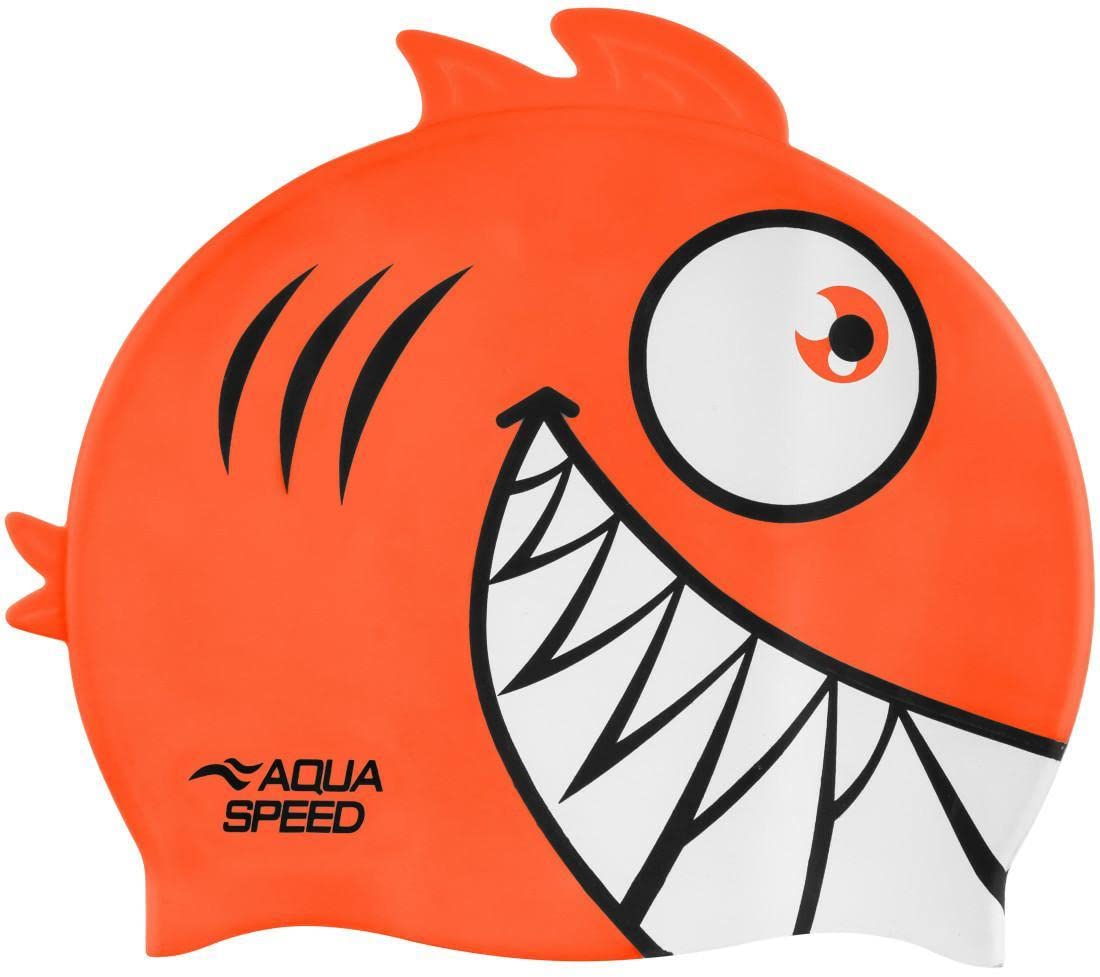 Aqua-Speed Children's Swimming Cap | Silicone | Kids (Unisex) | Piranha-75