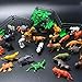 Plastic Animal Figures Toy Set - 44 Piece Animal Toys,16 Fences, 4 Grass and 1 Trees For Boys Girls Kids Toddlers Safari Animals Playset Cupcake Toppers