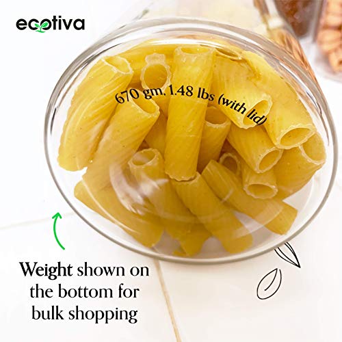 Protein Powder Container Food Containers with Lids Airtight Glass