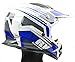 Vega Helmets VRX Advanced Off Road Motocross Dirt Bike Helmet (Blue Venom Graphic, Large)