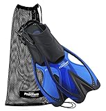 Phantom Aquatics Speed Sport Adjustable Snorkeling Fin, Blue, Large/X-Large (Size 9 to 13)