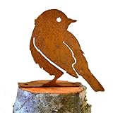 Elegant Garden Design Yellow Warbler, Steel Silhouette with Rusty Patina