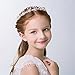Flower Girl Hair Accessory, Pearl Headband Princess Wedding Headpiece Crystal Headwear for Wedding Tiara Hair Pieces Baby Girl-Suitable for Shows, Children' Day(White)
