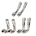 Dsycar 45 Degree 90 Degree 135 Degree Brass Valve Stem Extension - Set of 6 (Silver)