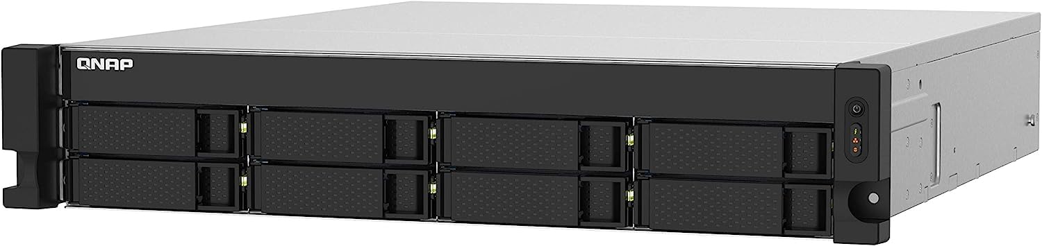 QNAP TS-832PXU-RP-4G 8 Bay High-Speed SMB Rackmount NAS with Two 10GbE and 2.5GbE Ports, Redundant PSU (TS-832PXU-RP-4G-US)
