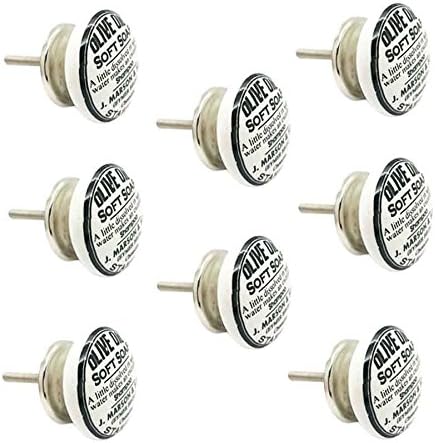 JP Hardware Pack of 8 Ceramic Knobs for Cabinets & Cupboards| Drawer Pulls