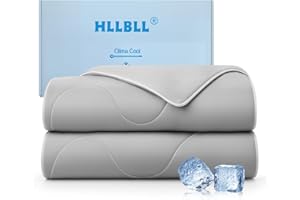 HLLBLL® Cooling Comforter, Ultra Cold Fiber Technology, All-Season Lightweight Blanket to Quickly Cool Down,Deep Sleep Throughout The Night (Cool Gray, Twin/Twin XL (68"x90"))