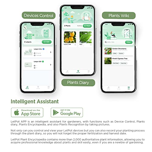 LetPot 15 Pods Smart Hydroponics Growing System with App and WiFi