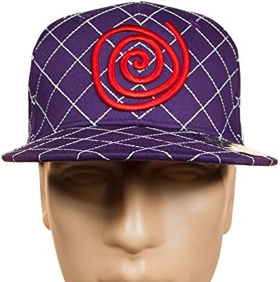 Toto Crisscross Flat Brim Hat - Purple / Red (Large)