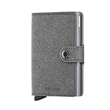Secrid Mini Wallet, Recycled Stone, Genuine Leather with RFID Protection, Holds up to 12 Cards