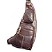 Leather Sling Bag Crossbody Backpack for Men Women Outdoor Travel Shoulder Chest Daypack