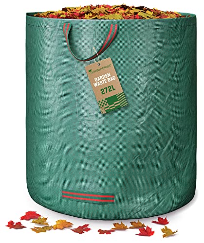 GardenGloss® Garden Waste Bags Heavy Duty with Handles (1pc) - 272L High Capacity Garden Bag - UV Stable and Water Repellent - Reusable — image 1