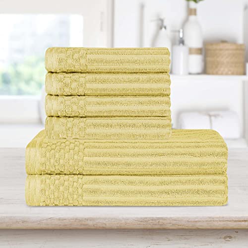 SUPERIOR 4Piece Cotton Towel Set Includes 2 Bath Towels and 4 Hand