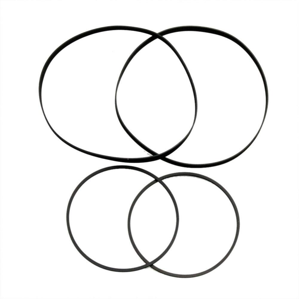 ZAHARA Set of 4 x New Belts for Sony TCWE425 TCWE435 TCWE635 2 x Flat, 2 x Square