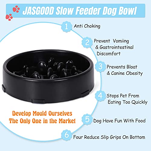JASGOOD Slow Feeder Dog Bowl for Medium Dogs Slow Feeding Interactive