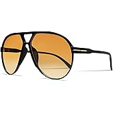 SCVGVER Oversized Aviator Sunglasses for Women Men, Retro Classic 70s Vintage Trendy Tangle Free Shades Sun Glasses