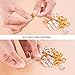WXJ13 160 PCS Aluminum Hair Coil Hair Jewelry Rings Hair Braid Rings Gold and Sliver with 200M Metallic Cord