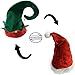 Christmas Hats - Holiday Theme Hats - Santa Hats - by Funny Party Hats (Reversible Christmas and Elf Hat)