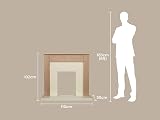 Adam Southwold Oak & Cream 43 inch Fireplace Surround Modern Unfinished view 6