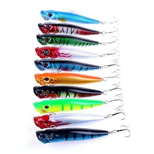 Download Ziyuo 9cm Plastic Popper Fishing Lures Bass Top Water Rattles Boating Boat Trailers Bodeans Com