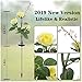 TONULAX Solar Garden Lights - 2 Pack Upgraded Solar Lights Outdoor, Color Changing Rose Lights for Yard,Garden Decoration, Enlarged Solar Panel, Realistic Flower(Yellow and White)