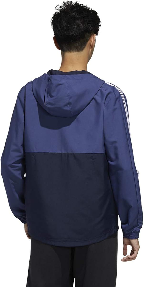 adidas Men's Essentials 3-stripes woven Windbreaker: Clothing