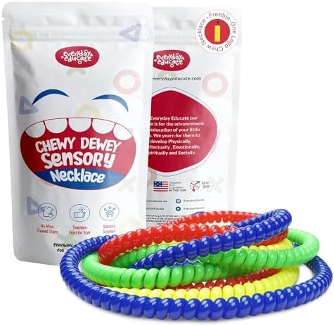 Durable Sensory Chew Necklace for Kids BPA Free, Food-Grade