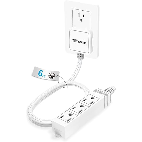 Globe Electric 24202 6.5ft Medium Duty 3-Outlet Indoor Extension Cord, Grounded, White - View 8