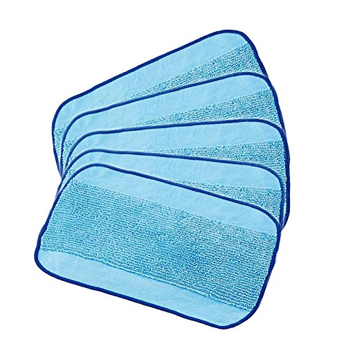 5-pack wet microfiber mopping cloths washable&reusa…