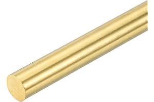 uxcell 1 Pcs 7/16"(11mm) Dia Brass Solid Round Rod, 14"(356mm) Length H62 Brass Lathe Bar Stock Round Brass Rod for DIY Craft