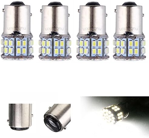 Nuokexin 4 X 1157 BAY15D 50-SMD LED Car Tail Stop Brake LED Light Xenon White 7528 1157A