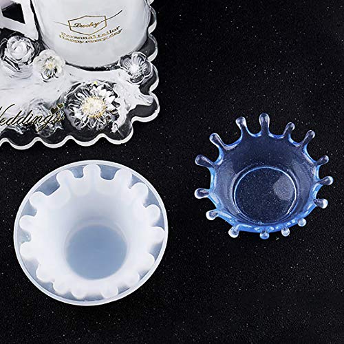 FineInno Resin Silicone Mold Dish Molds Trinket Dish Tray Molds Epoxy Resin Molds for Jewelry Ring Dish Holder Casting Mold DIY Craft (Silicone Mold)
