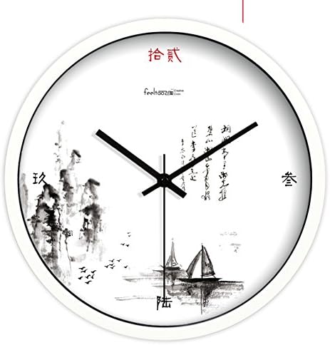 YYL Drawing-room Chinese-style Silent Wall Clock,Fashion Creative Modern Minimalist Clocks In The Study,Clock-K 14inch