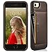 ZVE Wallet Case for Apple iPhone 8 and iPhone 7, 4.7 inch, Slim Leather Wallet Case with Credit Card Holder Slot Pocket Protective Case Cover for Apple iPhone 7/8 - Dark Brown