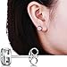 Bezel Set Earrings Sterling Silver Cubic Zirconia Bezel Stud Earrings Bezel CZ Stud Earrings Bezel Set CZ Earrings for Women Simple Fake Diamond Earrings Cubic Zirconia Bezel Earrings