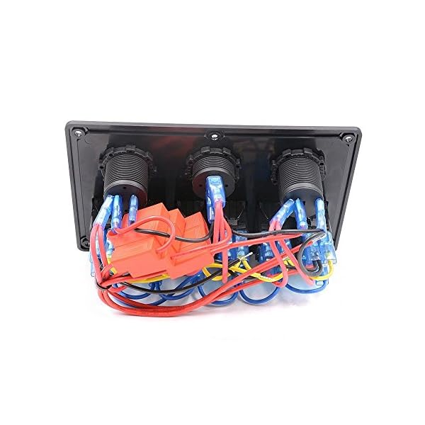 DCFlat-5-Pin-6-Gang-Car-Marine-Boat-Circuit-RV-LED-Rocker-Switch-Panel-Breaker-Voltmeter-USB-style3