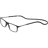 Calabria SP02 Snap Magnetic Reading Glasses Men Women Front Connect Adjustable Temples Eyeglass Around Neck Hanging Readers
