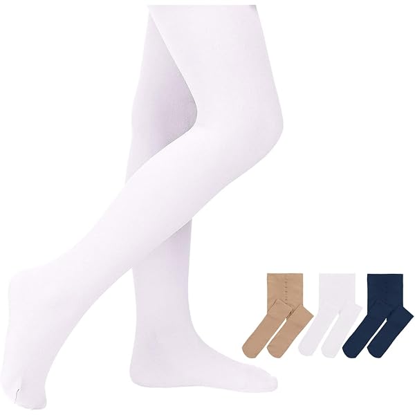 Collants De Danse Pour Fille CozyWow - Microfibre Douce, 60 Deniers, Sans Gousset Visible, Chair/Blanc/Noir/Rose