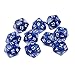 Pack of Blue Twenty Sided D20 Dice Playing D&D Warhammer RPG Board Game Favours