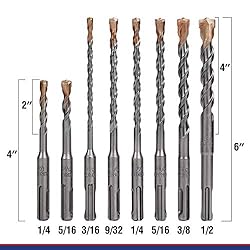 WORKPRO 8-Piece SDS-plus Drill Bit Set, Carbide