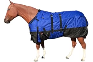 HILASON 1200D Winter Waterproof Poly Horse Blanket Belly Wrap | Turnout Blankets for Horses