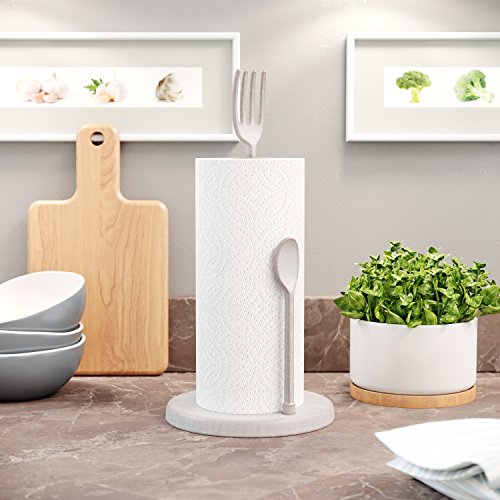 Paper Towel Holder Fork and Spoon Rustic Cast Iron Decorative