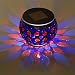 Solar Mosaic Glass LED Decorative Table Light (Red and Blue)