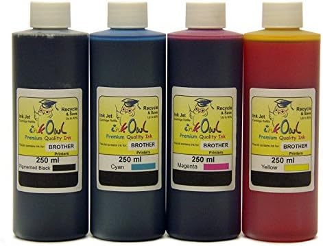 InkOwlBulk Ink Replacement for Brother Printers (250mL, 4-Pack)