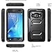 Galaxy J1 2016 Case,Samsung Galaxy Amp 2 Case, Galaxy Express 3 Case, KASEMI [Built in Screen Protector] Heavy Duty Protection Dual Layer Locking Belt Swivel Clip Holster with Kickstand -Black