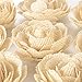 Junxia Natural Burlap Flowers Ivory Color for Wedding Party Decoration (6 cm)