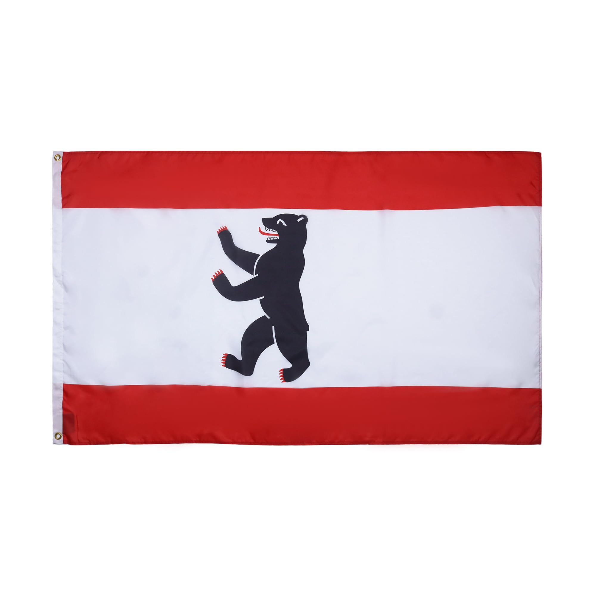 AZ FLAG - Berlin Flag - 3x5 Ft - 100D Polyester Germany - German Region Of Berlin Banner with Two Metal Grommets - Fade Resistant - Vivid Colors - 3' x 5' Feet - 150x90 Cm — image 1